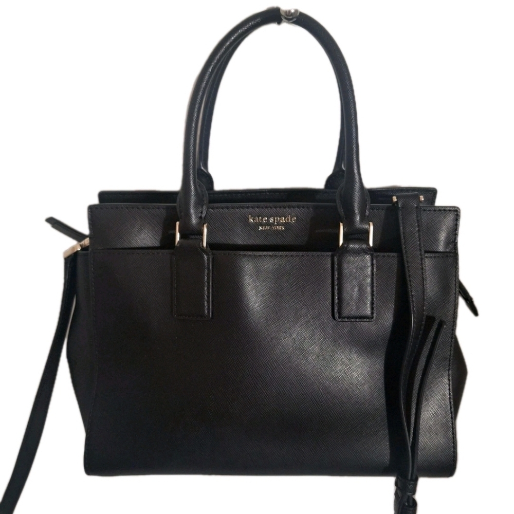 Kate Spade Lise Mulberry Street Women's Shoulder Bag Black Leather Handbag Purse